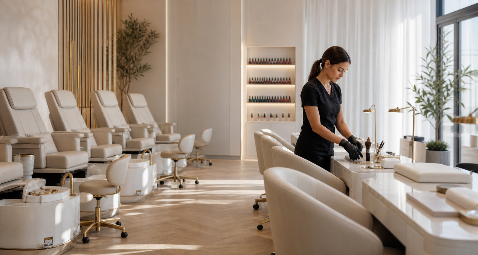 A welcoming nail service experience at V & V Nails