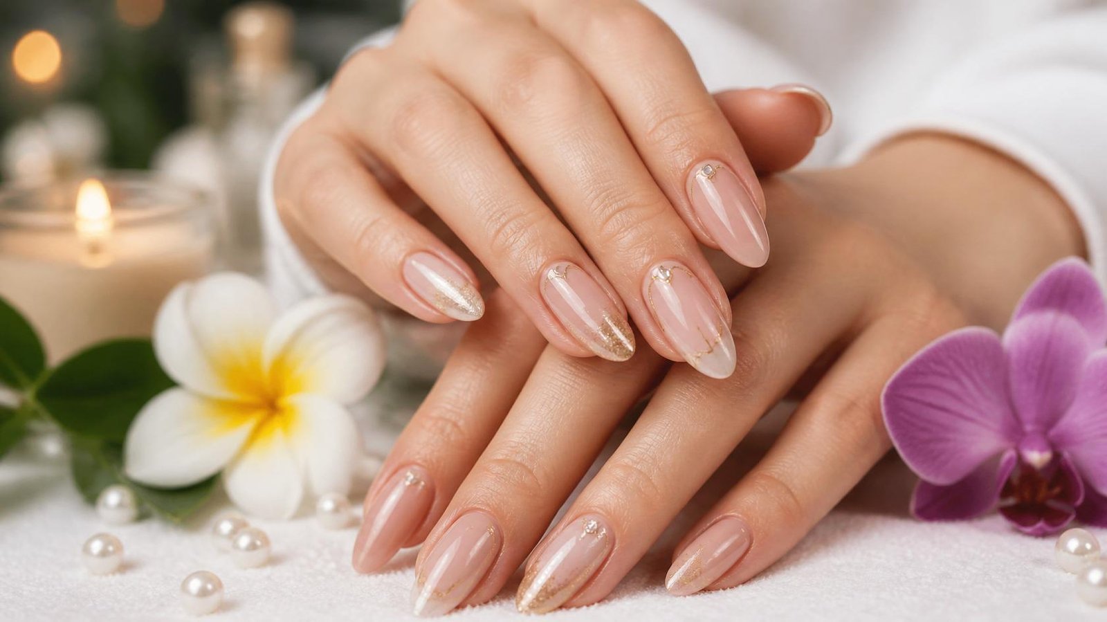 Artificial nail extension service at V & V Nails